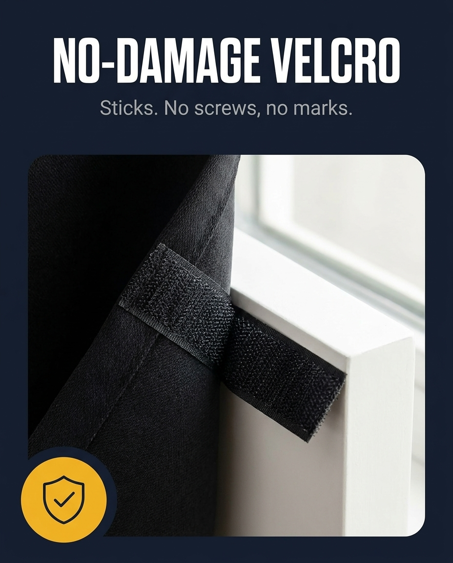 BlackoutMate Curtain — Pitch Black in 5 Minutes