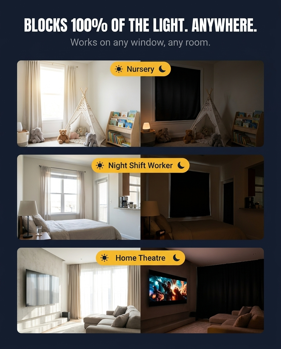 BlackoutMate Curtain — Pitch Black in 5 Minutes