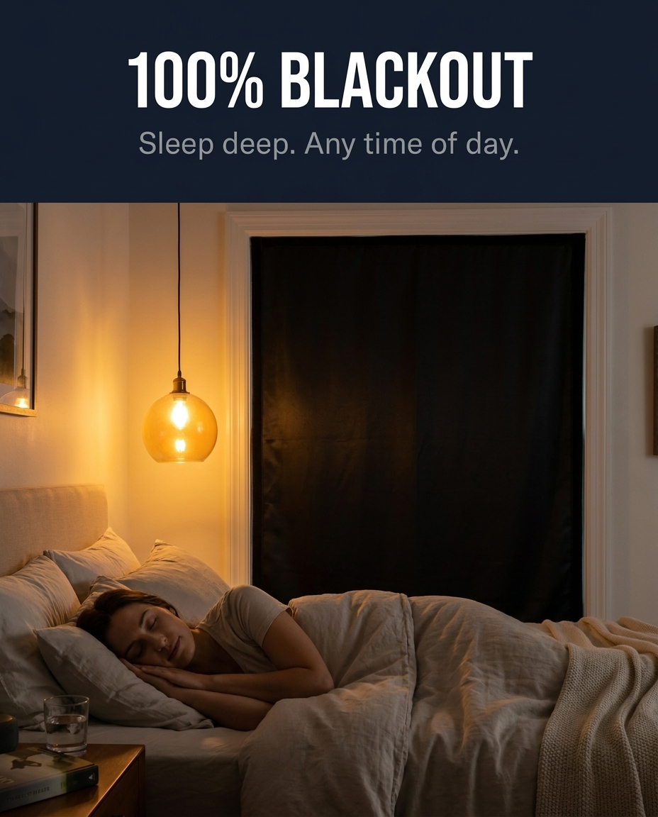 BlackoutMate Curtain — Pitch Black in 5 Minutes